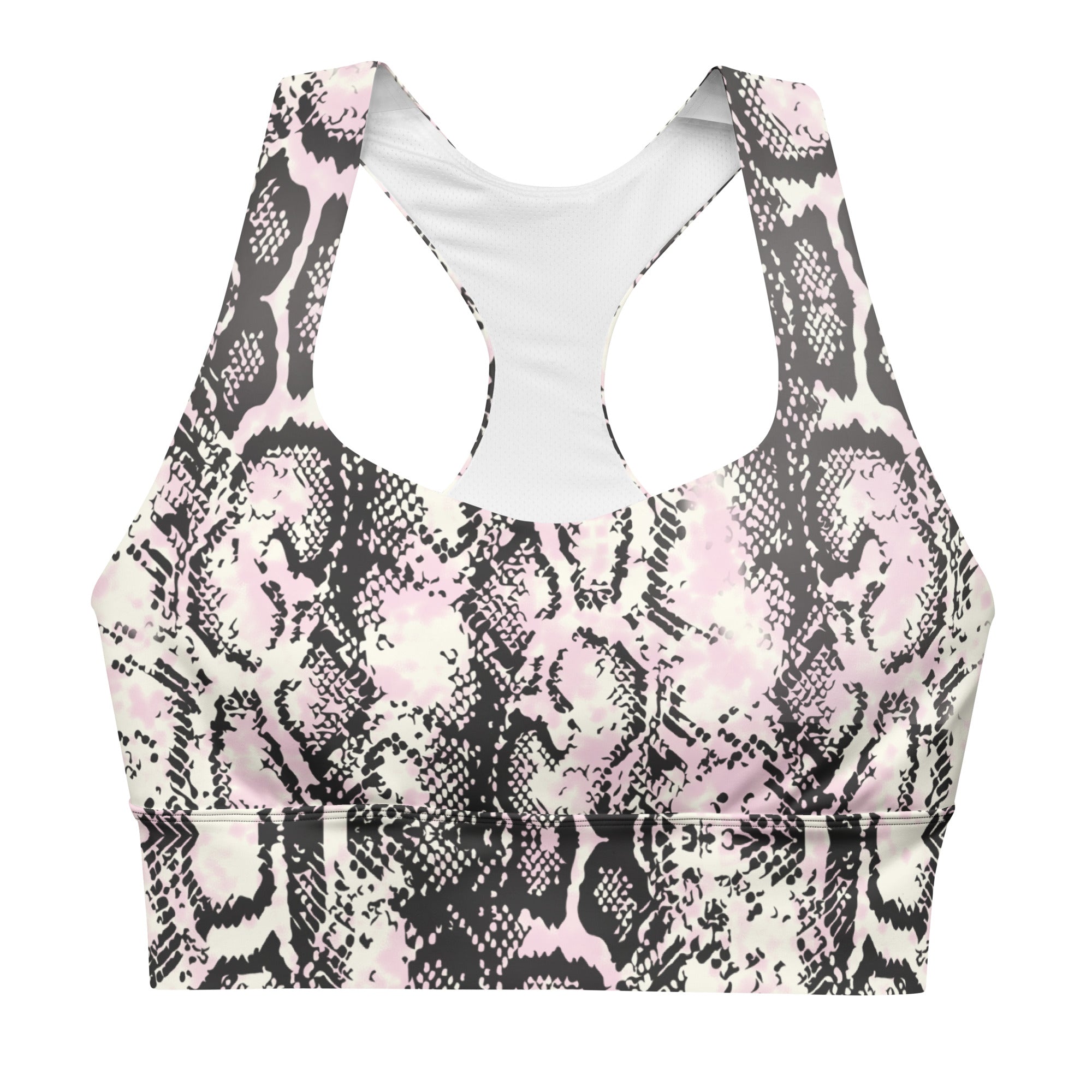 Snake Skin Longline Sports Bra