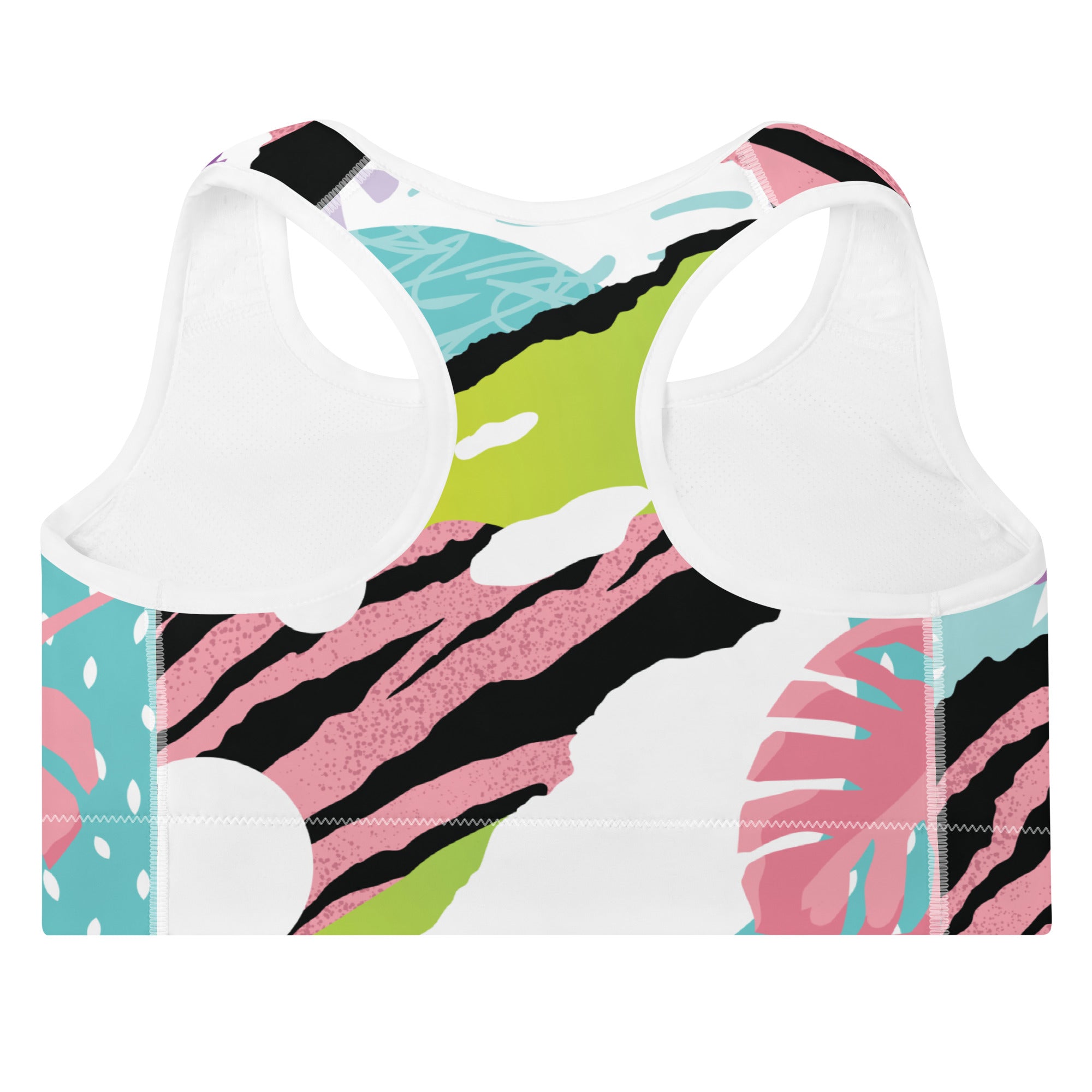Pink Art Padded Sports Bra