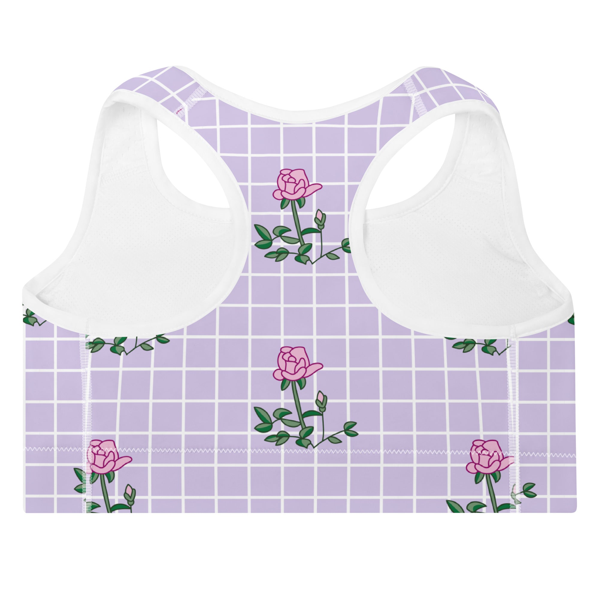 Pink Rose Padded Sports Bra