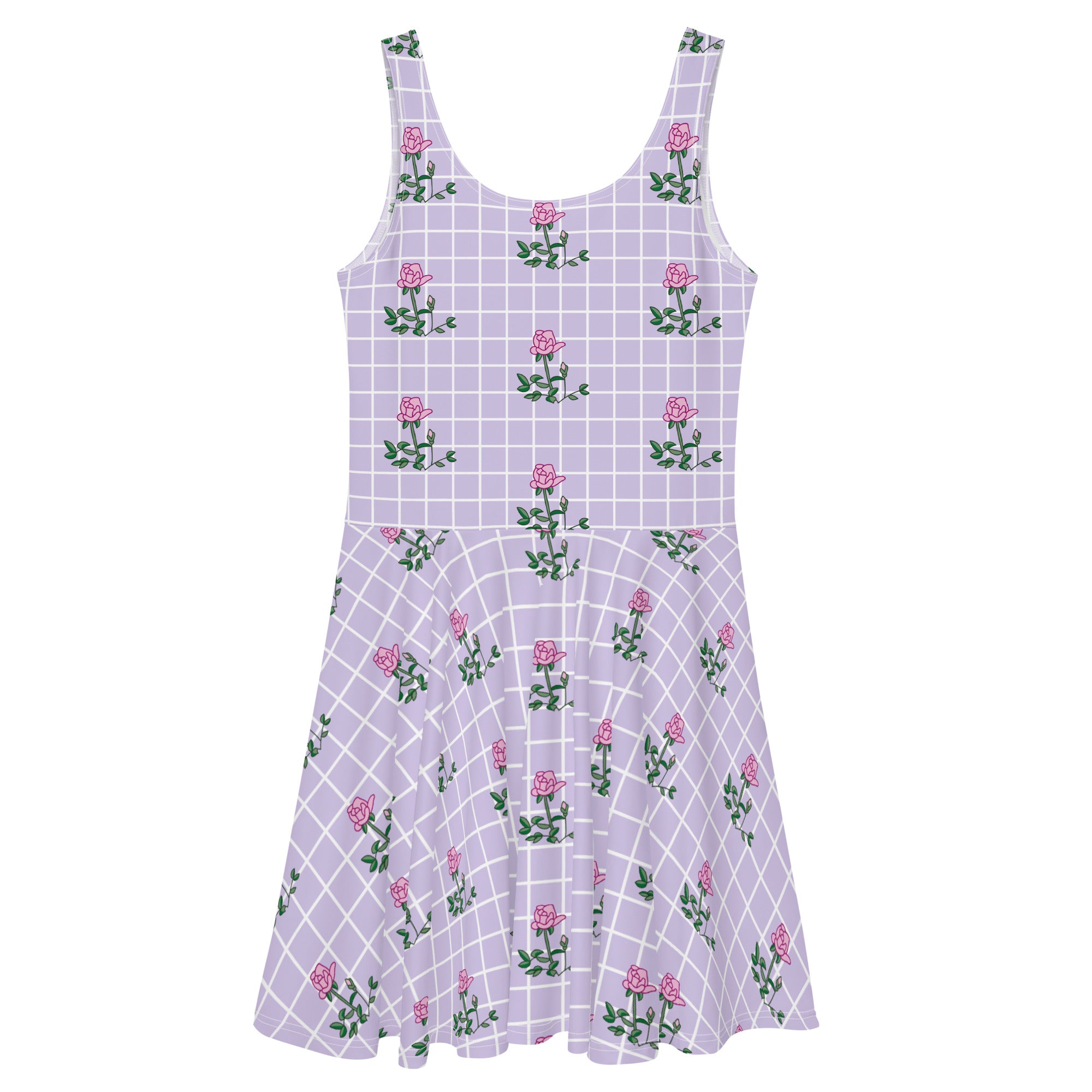 Pink Rose Skater Dress