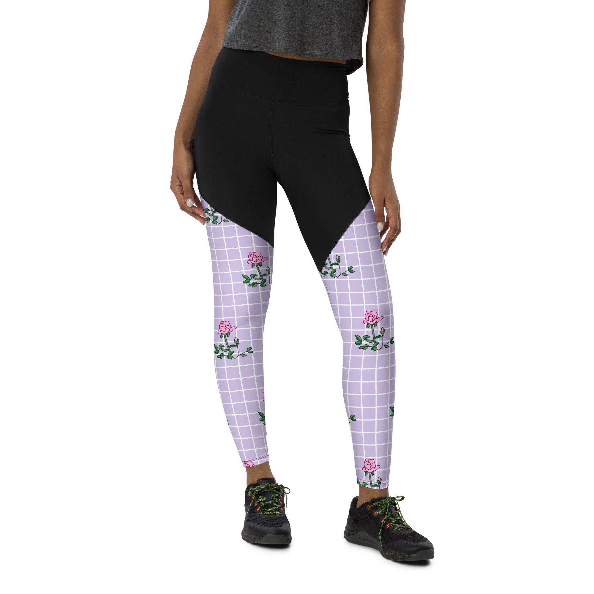 Pink Rose Sports Leggings