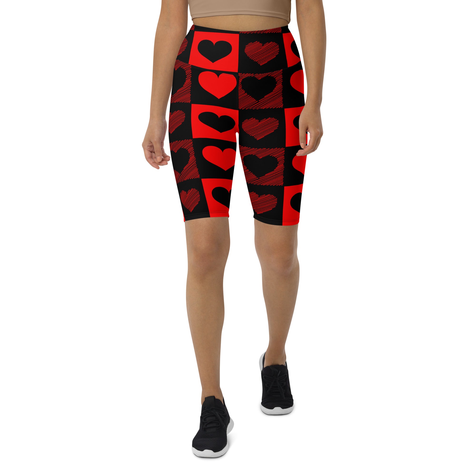 Hearts Biker Shorts