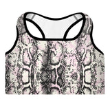 Snake Skin Padded Sports Bra