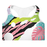 Pink Art Padded Sports Bra