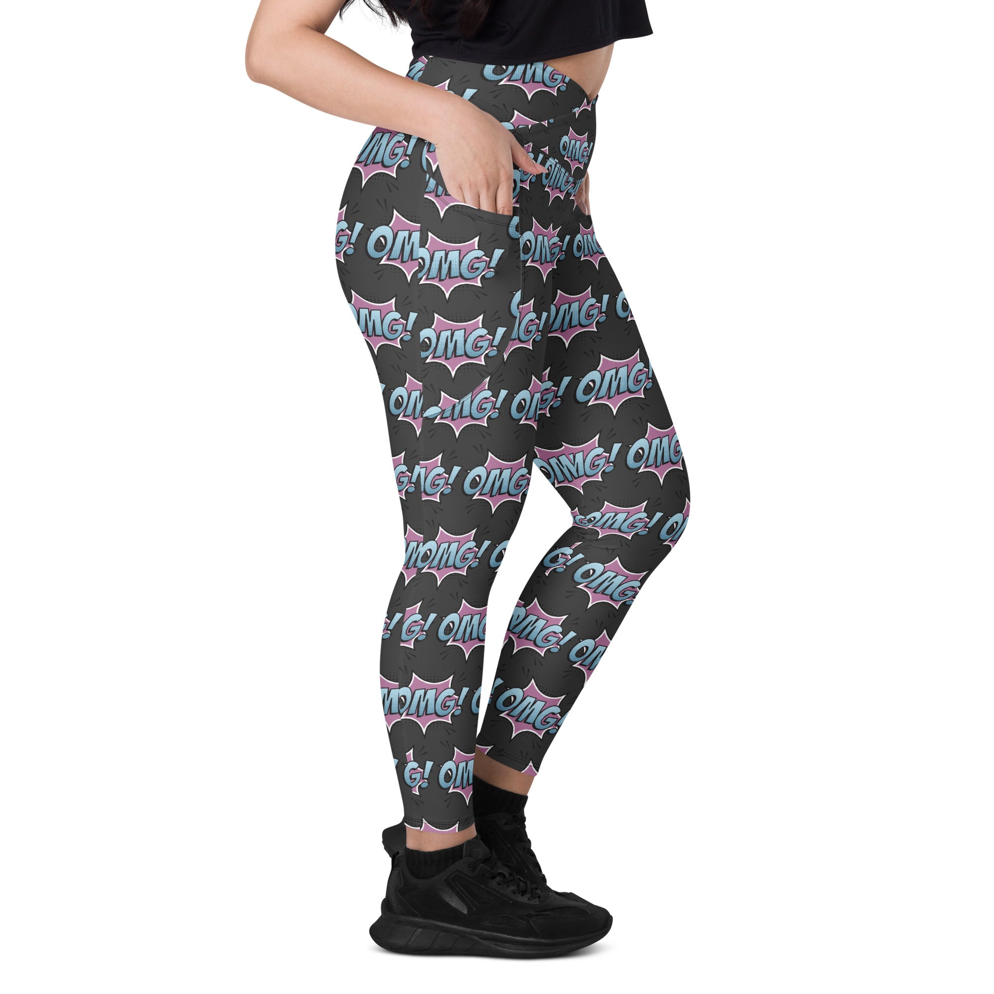 OMG! Crossover leggings with pockets
