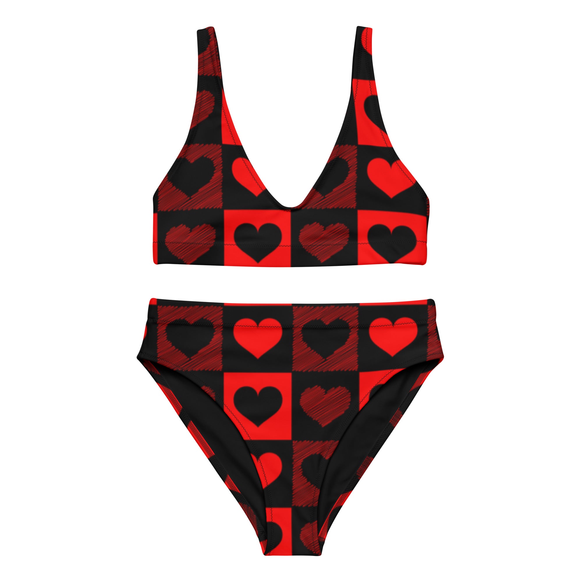 Hearts High-Waisted Bikini