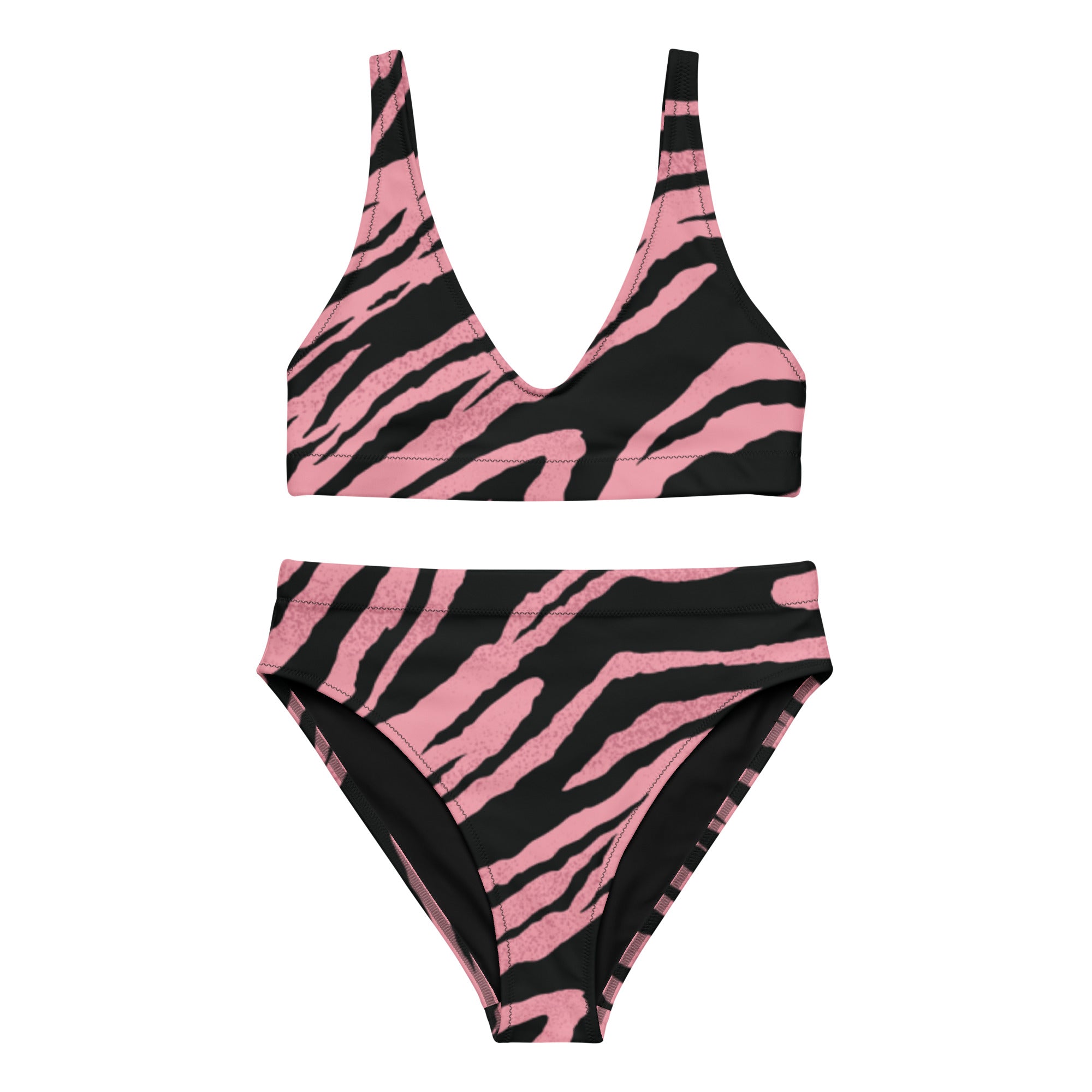 Pink Tiger High-Waisted Bikini