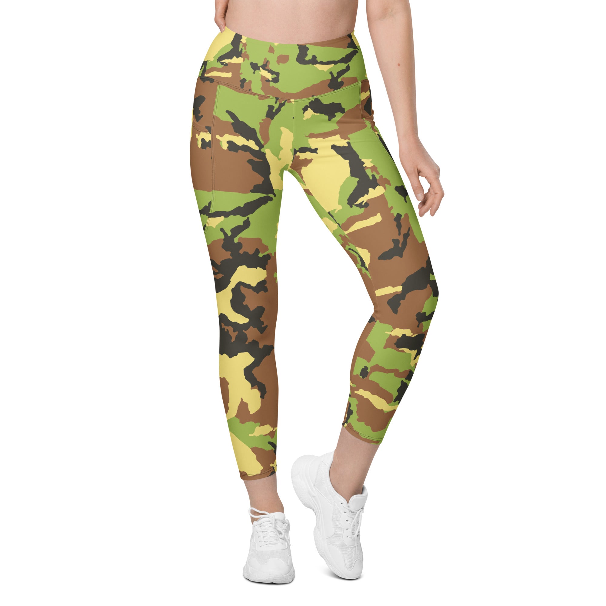Green Camo Leggings with Pockets