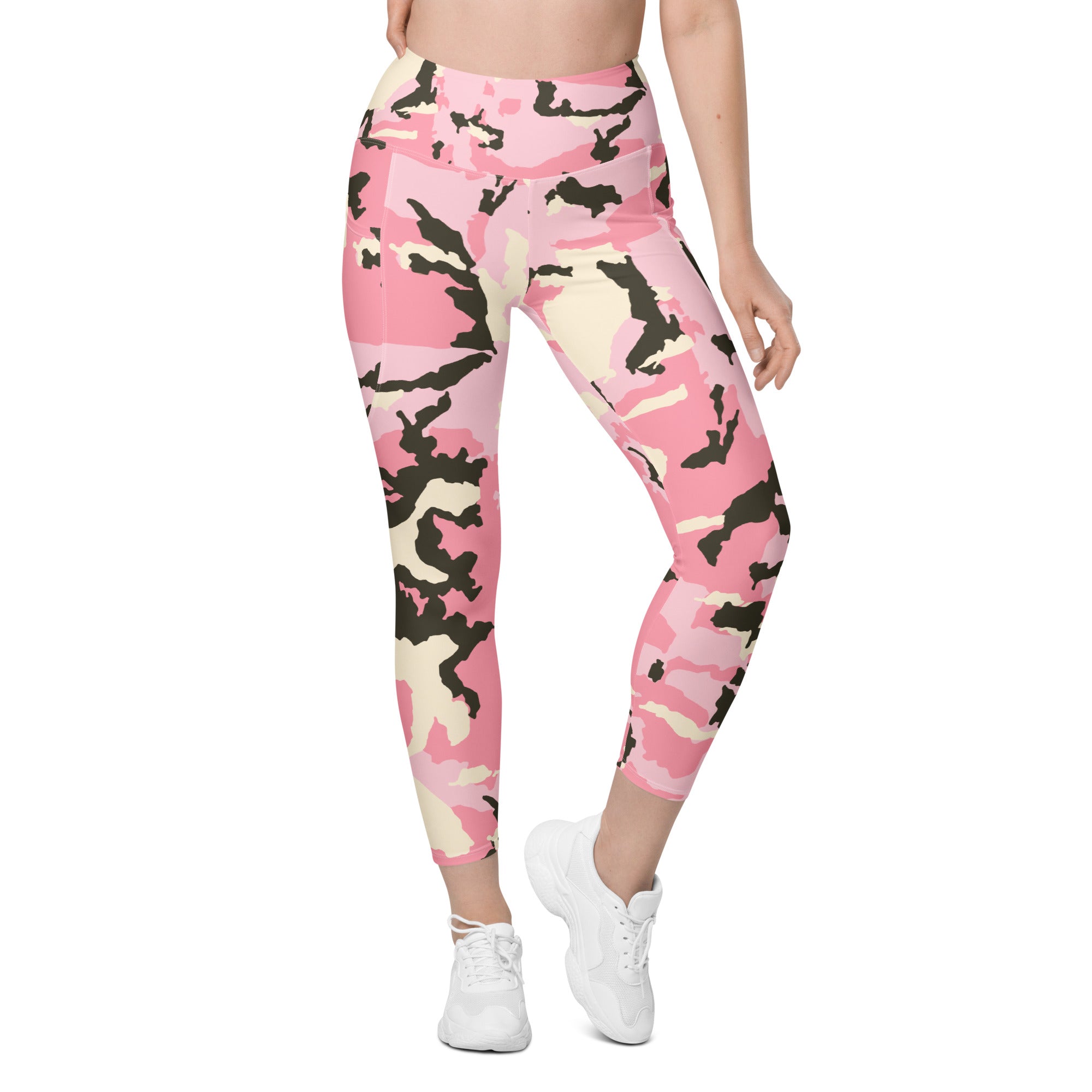 Pink Camo Leggings with Pockets
