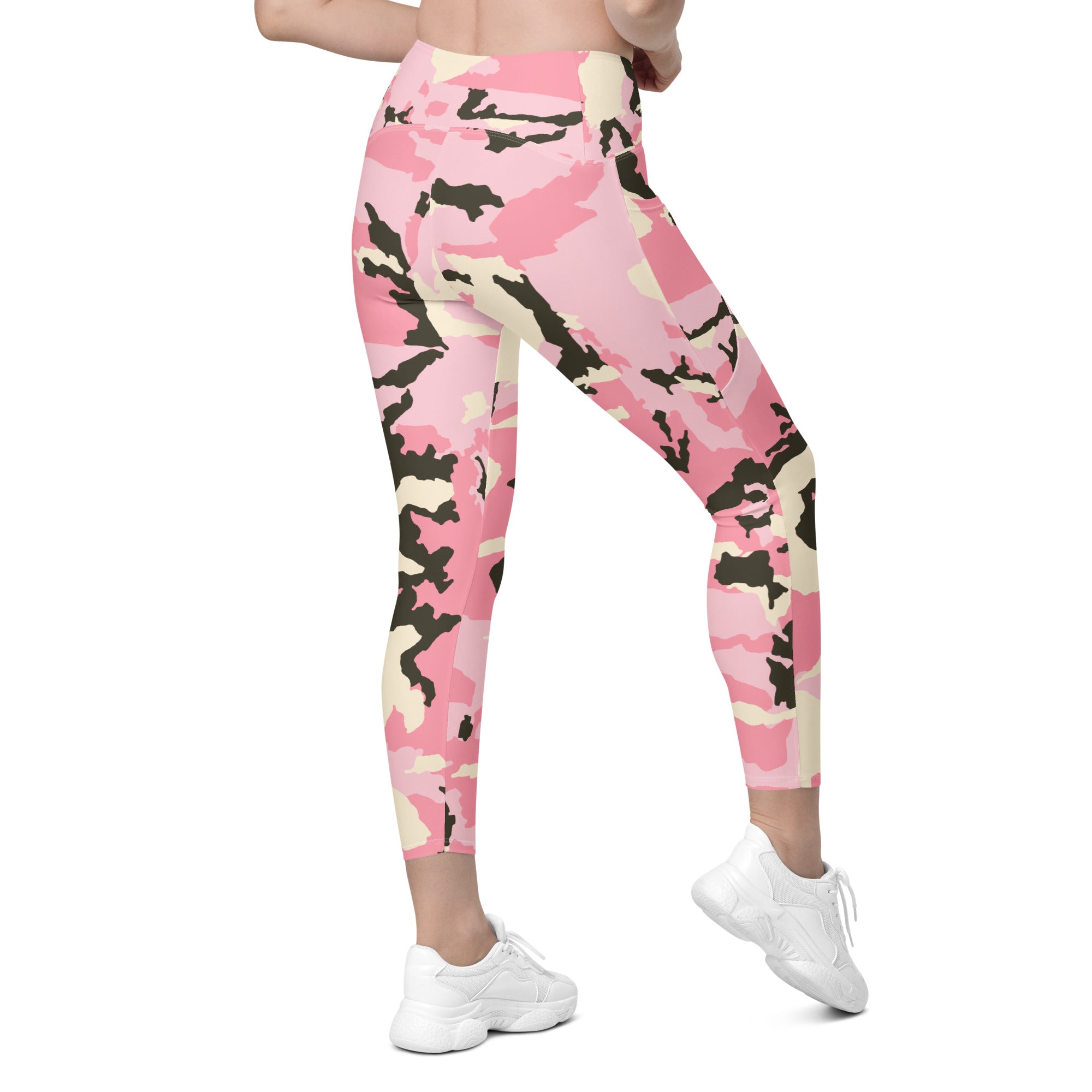 Pink Camo Leggings with Pockets