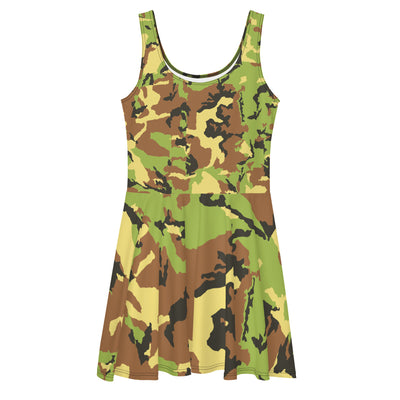 Green Camo Skater Dress