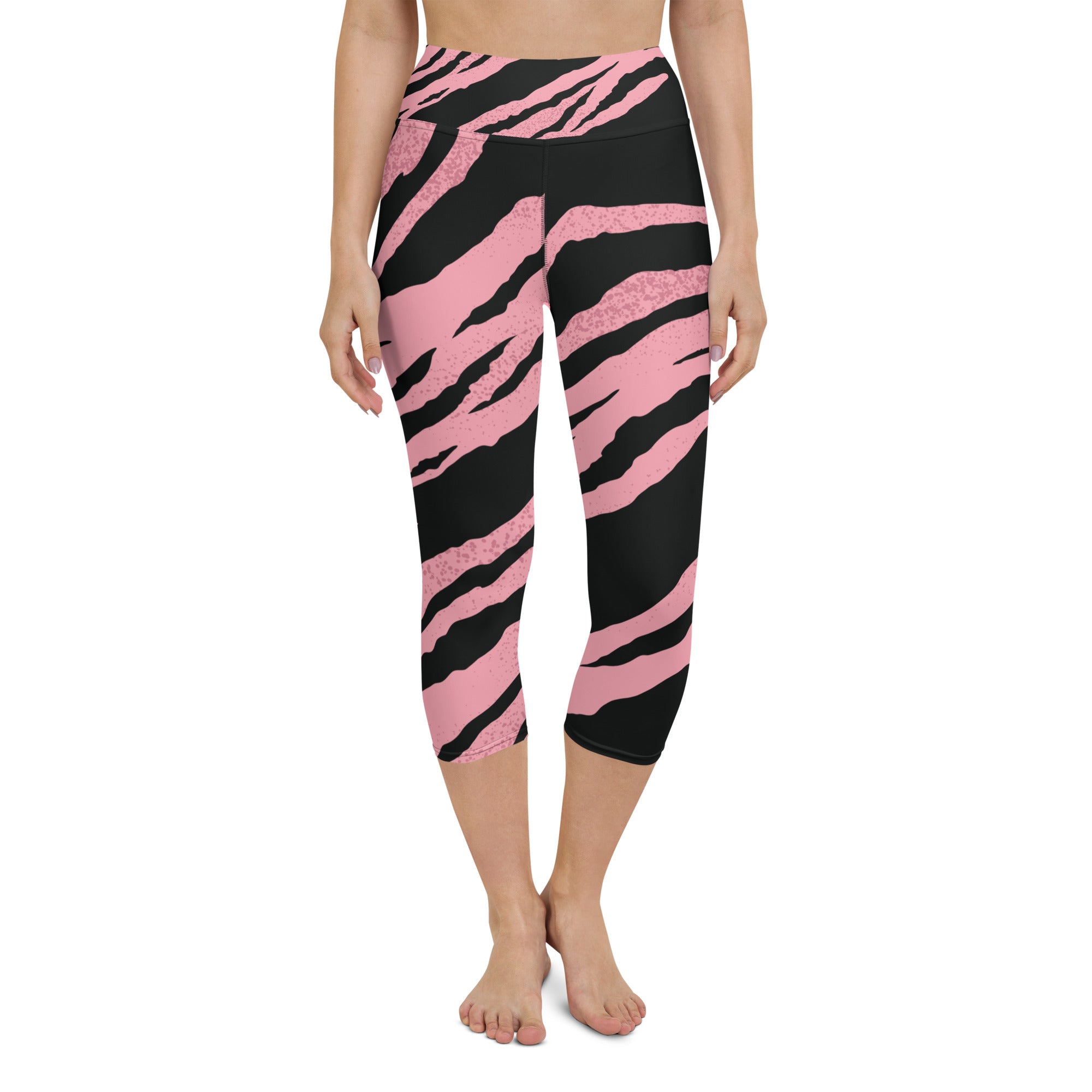 Pink Tiger Yoga Capri Leggings